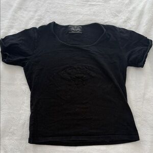 Prada Black Short Sleeve Tee